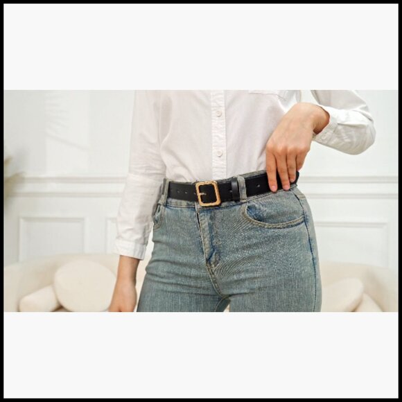 Women\'s PU Leather Belt with Square Buckle for Jeans Dresses Pants main image 6